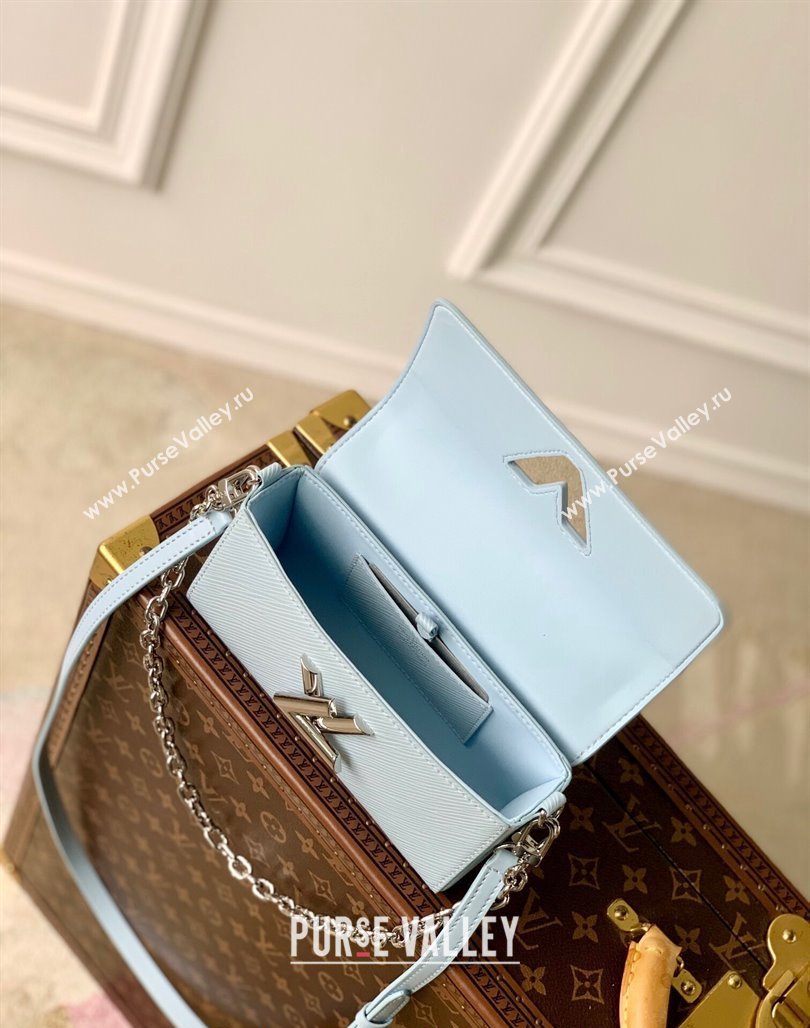 Louis Vuitton Twist West Pochette Mini Bag in Epi Leather M83478 Ice Blue 2024 (KI-240626005)