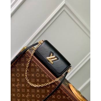 Louis Vuitton Twist West Pochette Mini Bag in Epi Leather M83077 Black 2024 (KI-240626006)