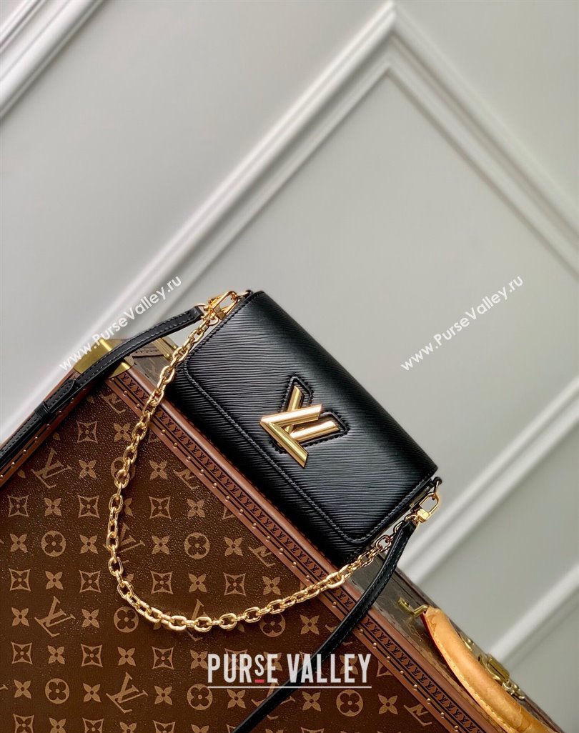 Louis Vuitton Twist West Pochette Mini Bag in Epi Leather M83077 Black 2024 (KI-240626006)