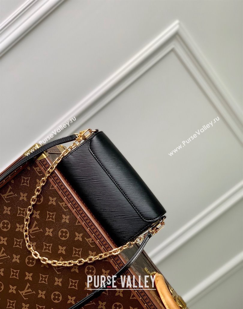 Louis Vuitton Twist West Pochette Mini Bag in Epi Leather M83077 Black 2024 (KI-240626006)