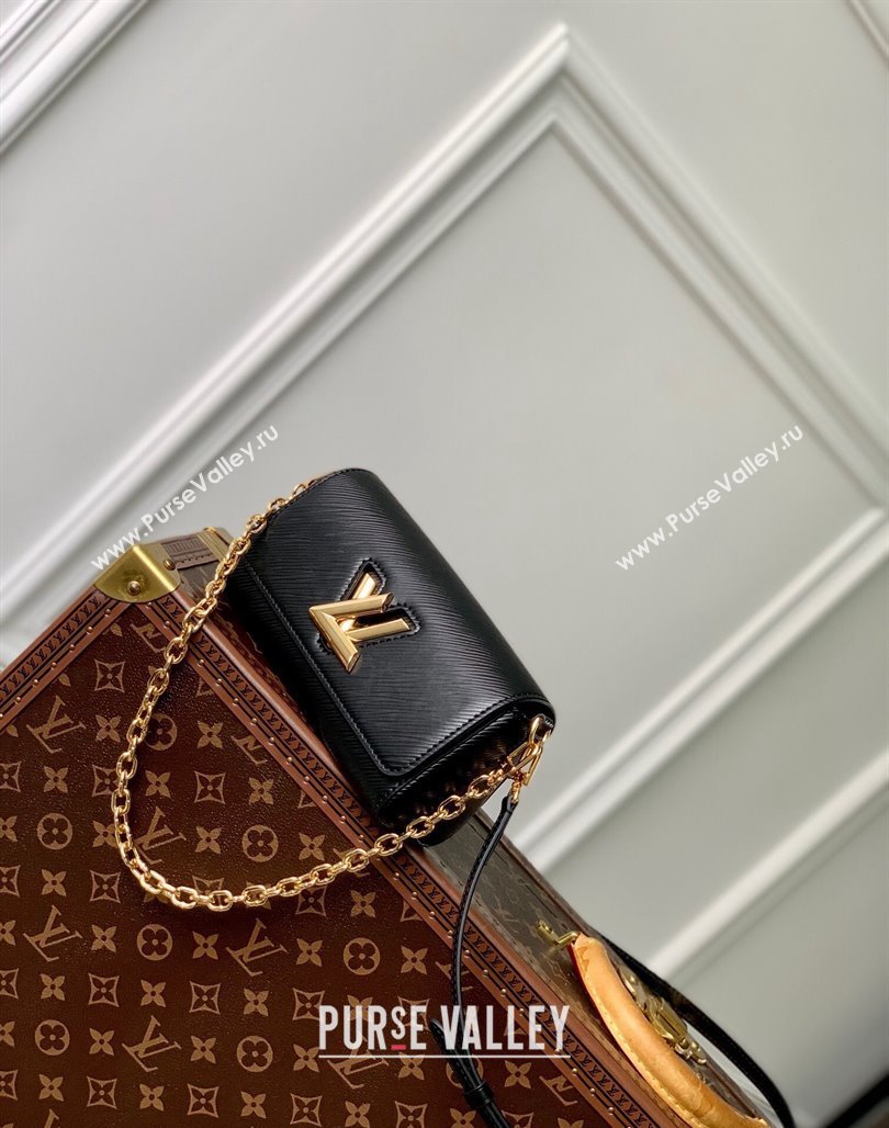 Louis Vuitton Twist West Pochette Mini Bag in Epi Leather M83077 Black 2024 (KI-240626006)