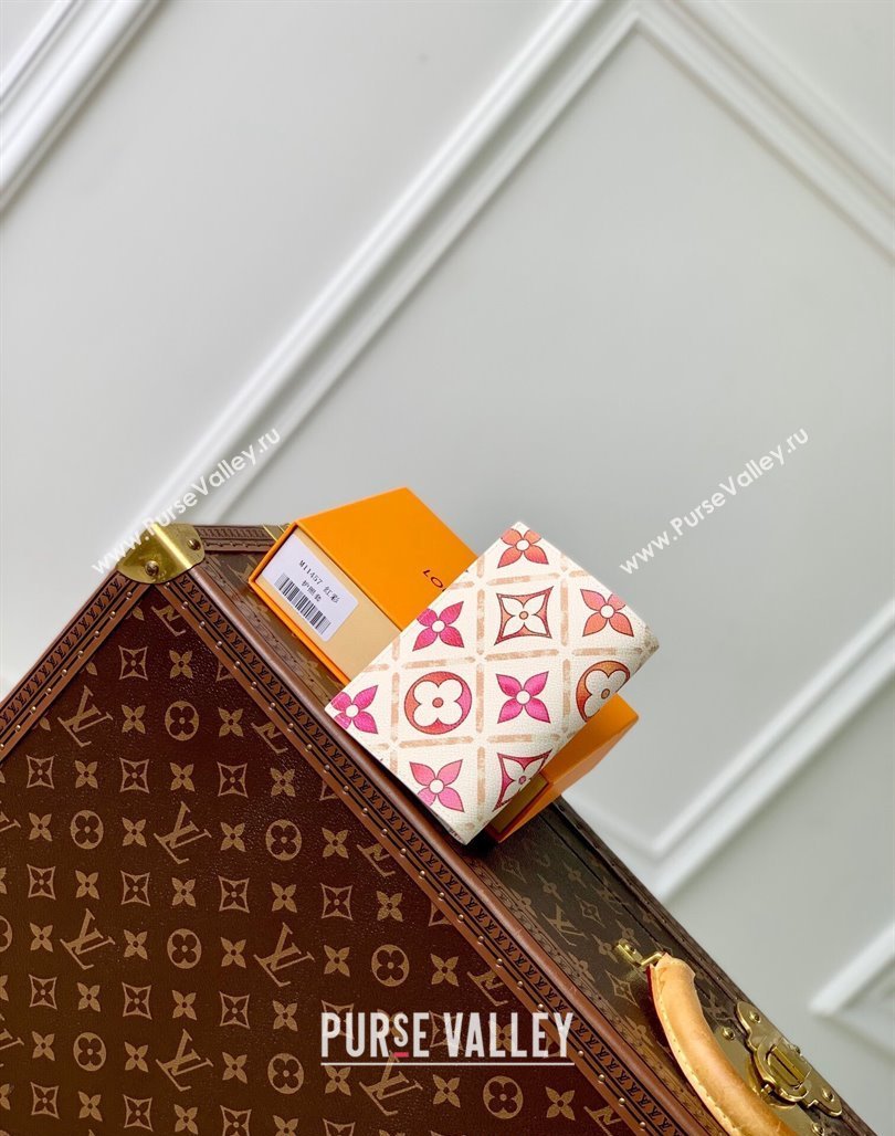 Louis Vuitton Passport Cover in Monogram Tiles Canvas M11457 Coral Pink 2024 (KI-240625071)