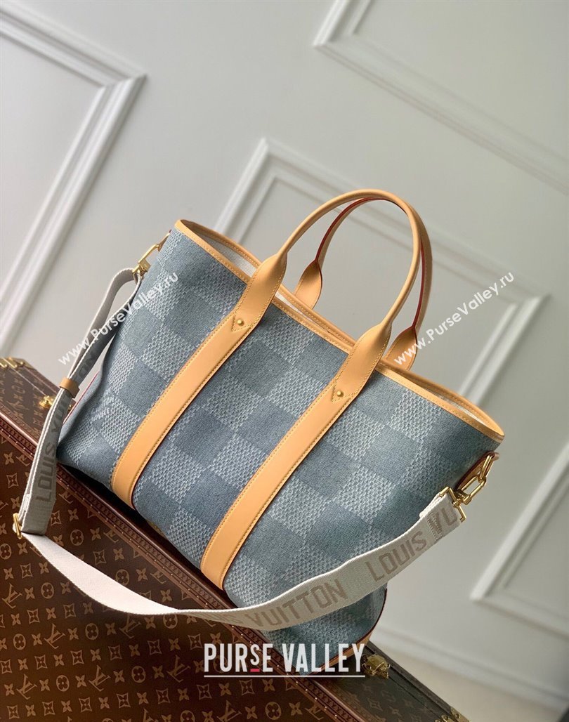 Louis Vuitton Weekend Tote bag in Damier Denim 3D Canvas 2024 N40702 (KI-240626048)