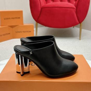 Louis Vuitton Silhouette Closed Heel Mules 8.5cm in Black Calf Leather 2024 (MD-240703074)