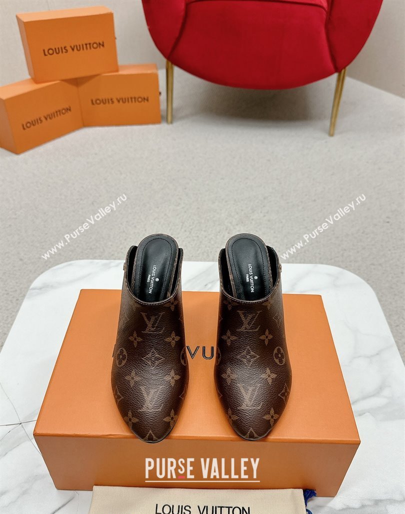 Louis Vuitton Silhouette Closed Heel Mules 8.5cm in Monogram Canvas 2024 (MD-240703072)