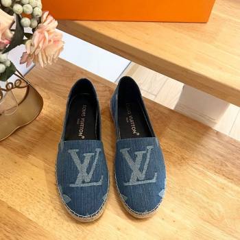 Louis Vuitton Espadrilles Flat in Monogram Denim Blue 2024 0703 (HB-240703104)