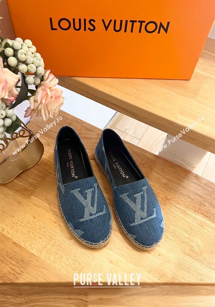 Louis Vuitton Espadrilles Flat in Monogram Denim Blue 2024 0703 (HB-240703104)