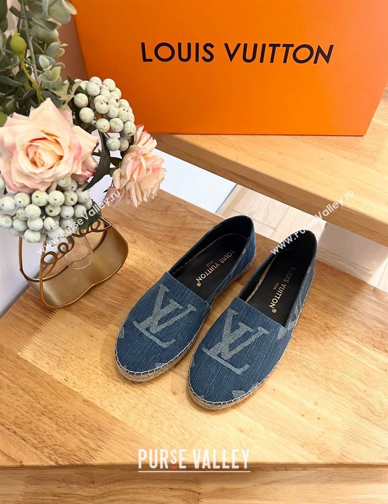 Louis Vuitton Espadrilles Flat in Monogram Denim Blue 2024 0703 (HB-240703104)