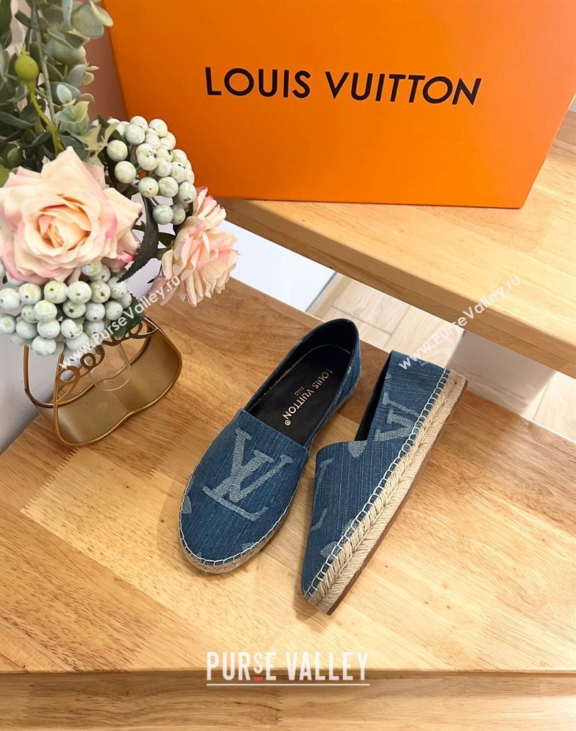 Louis Vuitton Espadrilles Flat in Monogram Denim Blue 2024 0703 (HB-240703104)