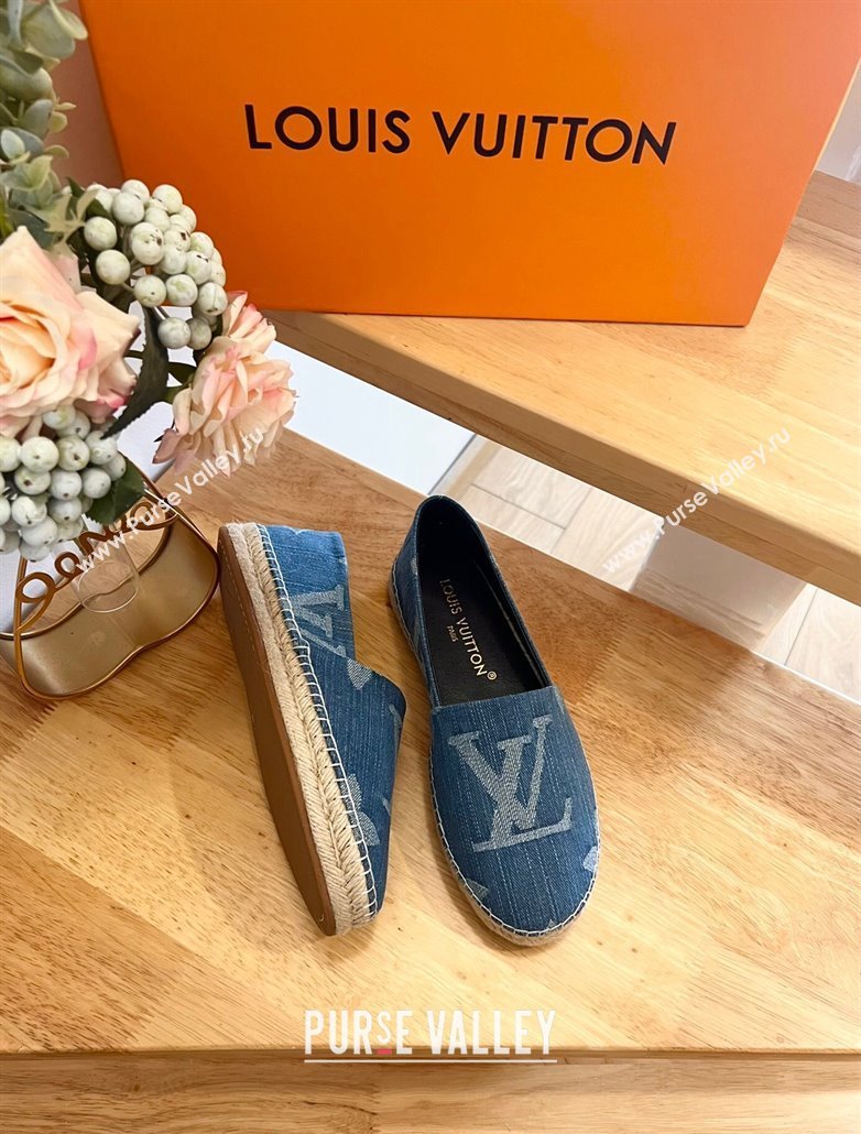 Louis Vuitton Espadrilles Flat in Monogram Denim Blue 2024 0703 (HB-240703104)