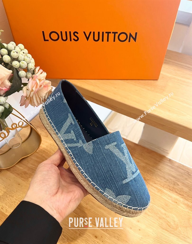 Louis Vuitton Espadrilles Flat in Monogram Denim Blue 2024 0703 (HB-240703104)