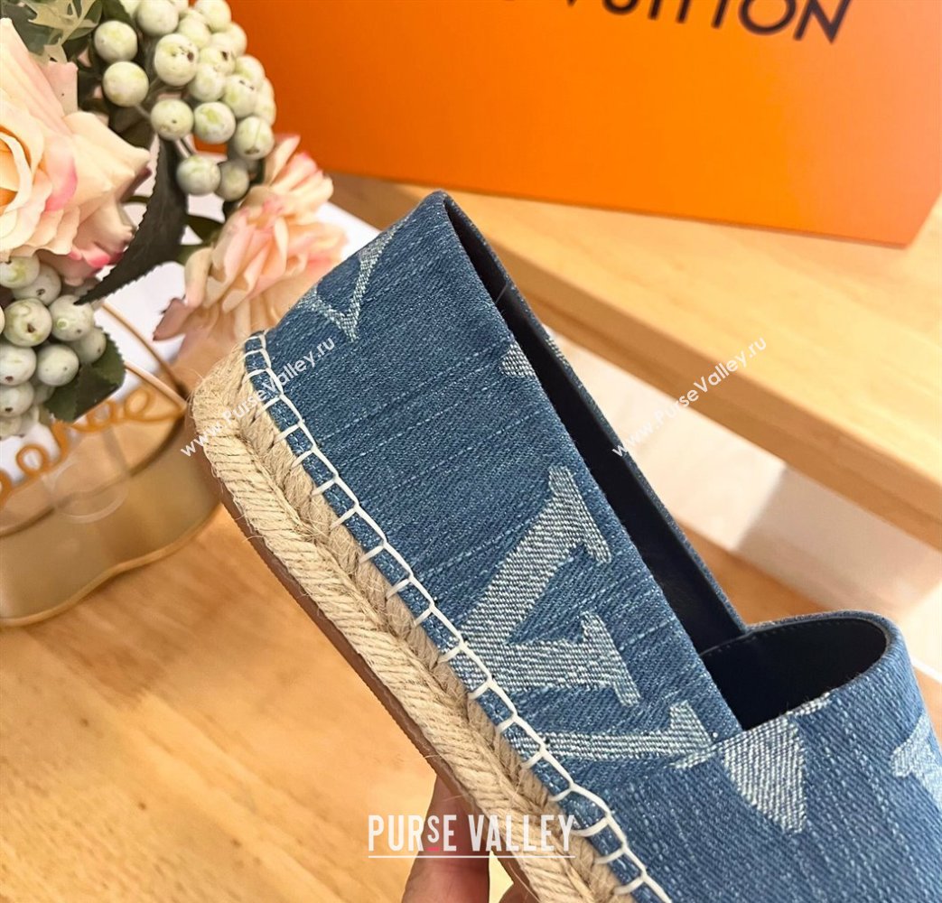 Louis Vuitton Espadrilles Flat in Monogram Denim Blue 2024 0703 (HB-240703104)