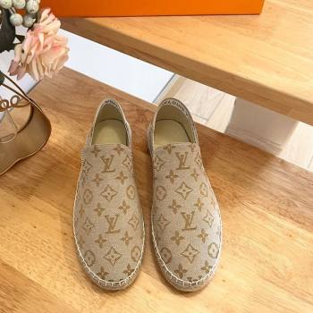 Louis Vuitton Espadrilles Flat i Monogram Denim Beige 2024 0703 (HB-240703106)