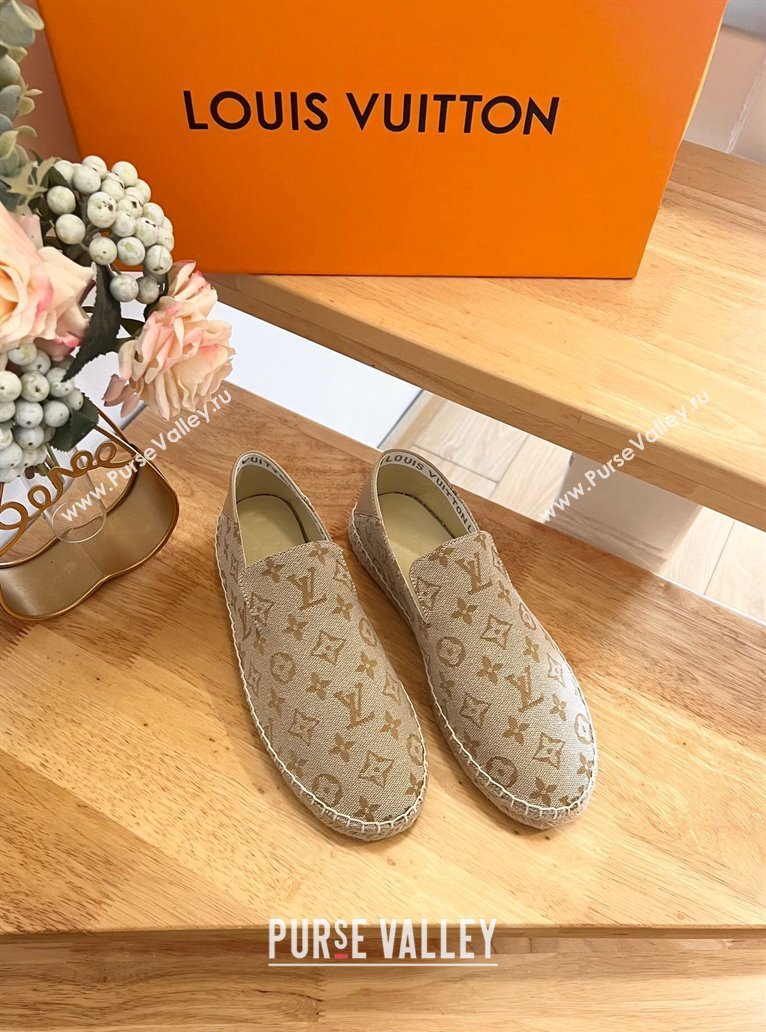 Louis Vuitton Espadrilles Flat i Monogram Denim Beige 2024 0703 (HB-240703106)