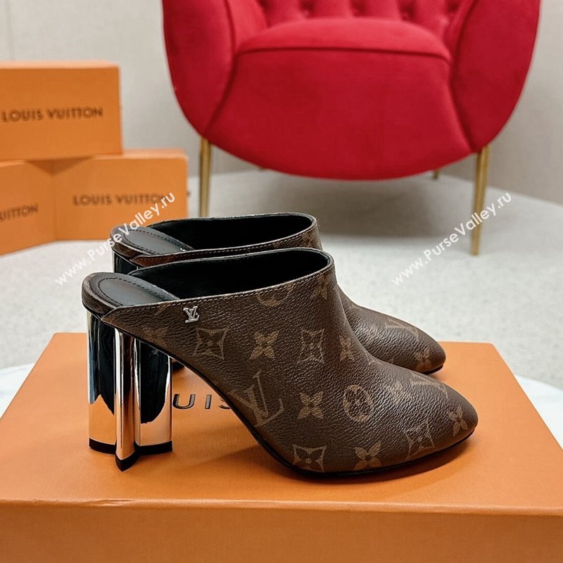 Louis Vuitton Silhouette Closed Heel Mules 8.5cm in Monogram Canvas 2024 (MD-240703072)