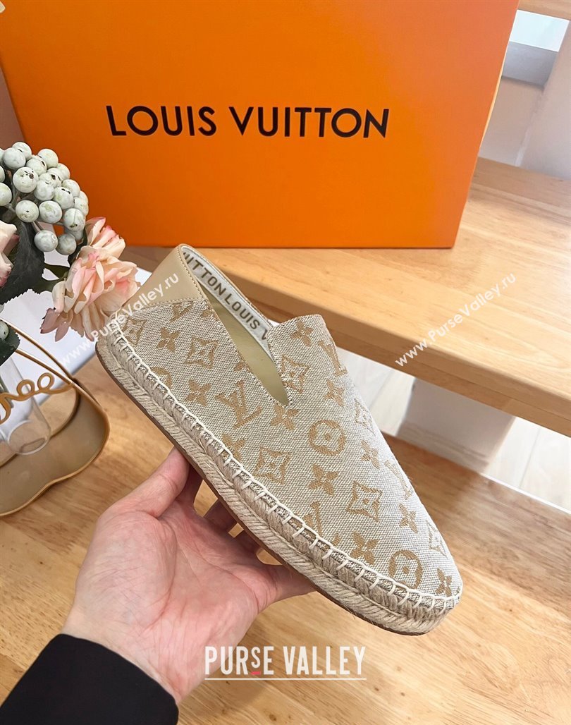 Louis Vuitton Espadrilles Flat i Monogram Denim Beige 2024 0703 (HB-240703106)