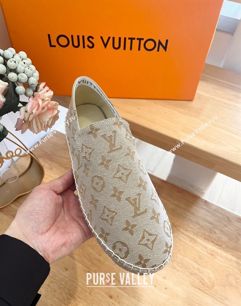 Louis Vuitton Espadrilles Flat i Monogram Denim Beige 2024 0703 (HB-240703106)