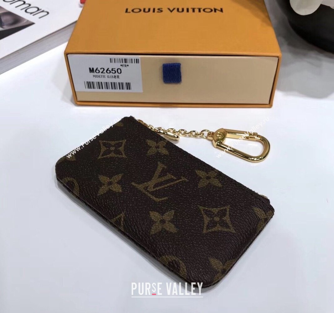 Louis Vuitton Key Pouch Monogram Canvas M62650 2024 (KI-240717010)