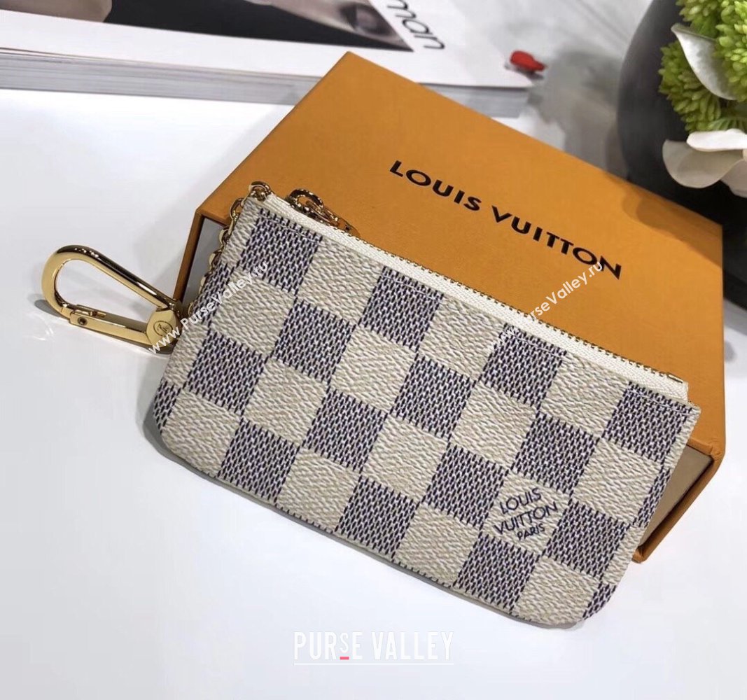 Louis Vuitton Key Pouch Damier Azur Canvas N62659 2024 (KI-240717011)