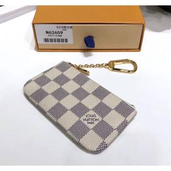 Louis Vuitton Key Pouch Damier Azur Canvas N62659 2024 (KI-240717011)