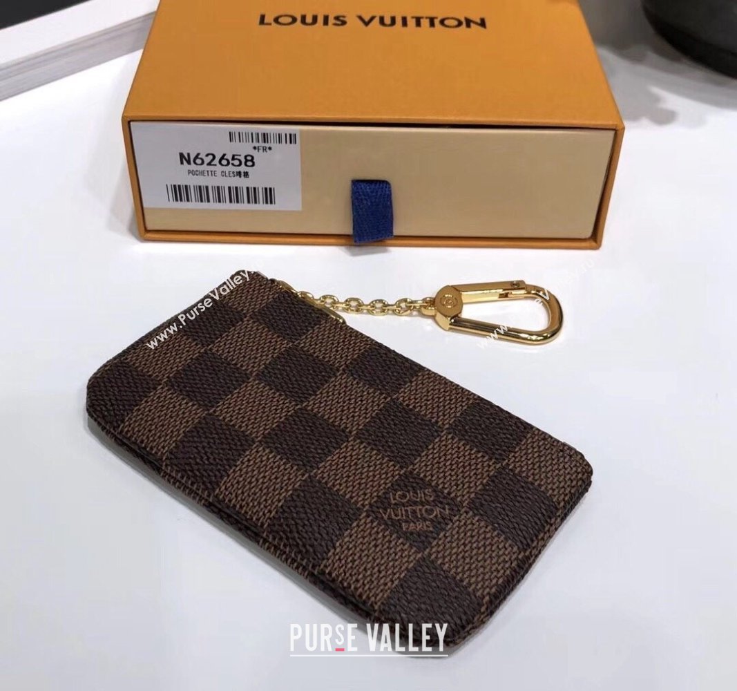 Louis Vuitton Key Pouch Damier Ebene Canvas N62658 2024 (KI-240717012)