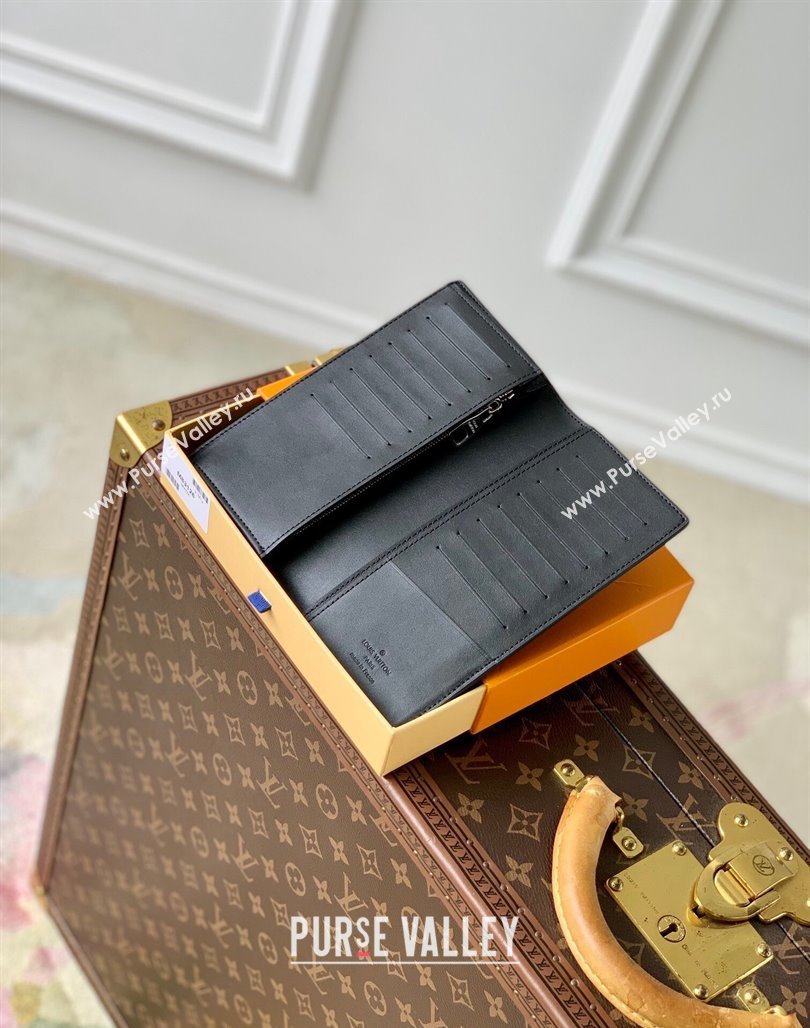 Louis Vuitton Brazza Wallet in Black Grained Leather M83126 2024 (KI-240717015)