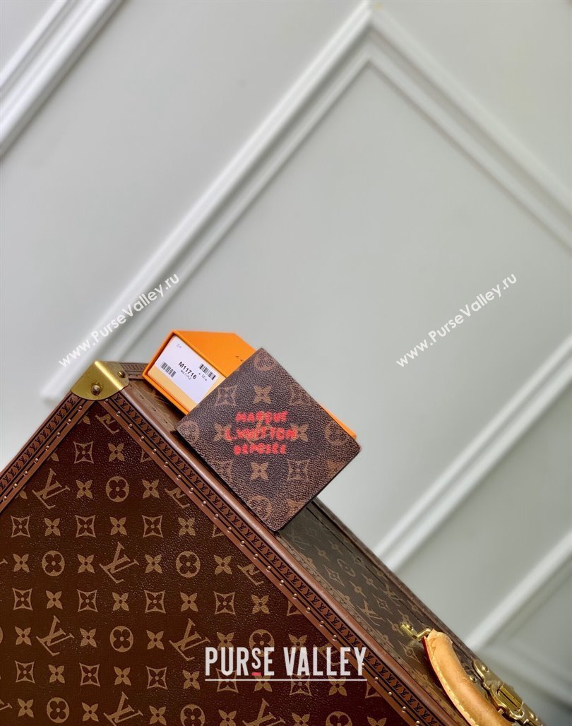 Louis Vuitton Multiple Wallet in Monogram Dust Canvas with Red Signature M11716 2024 (KI-240717017)