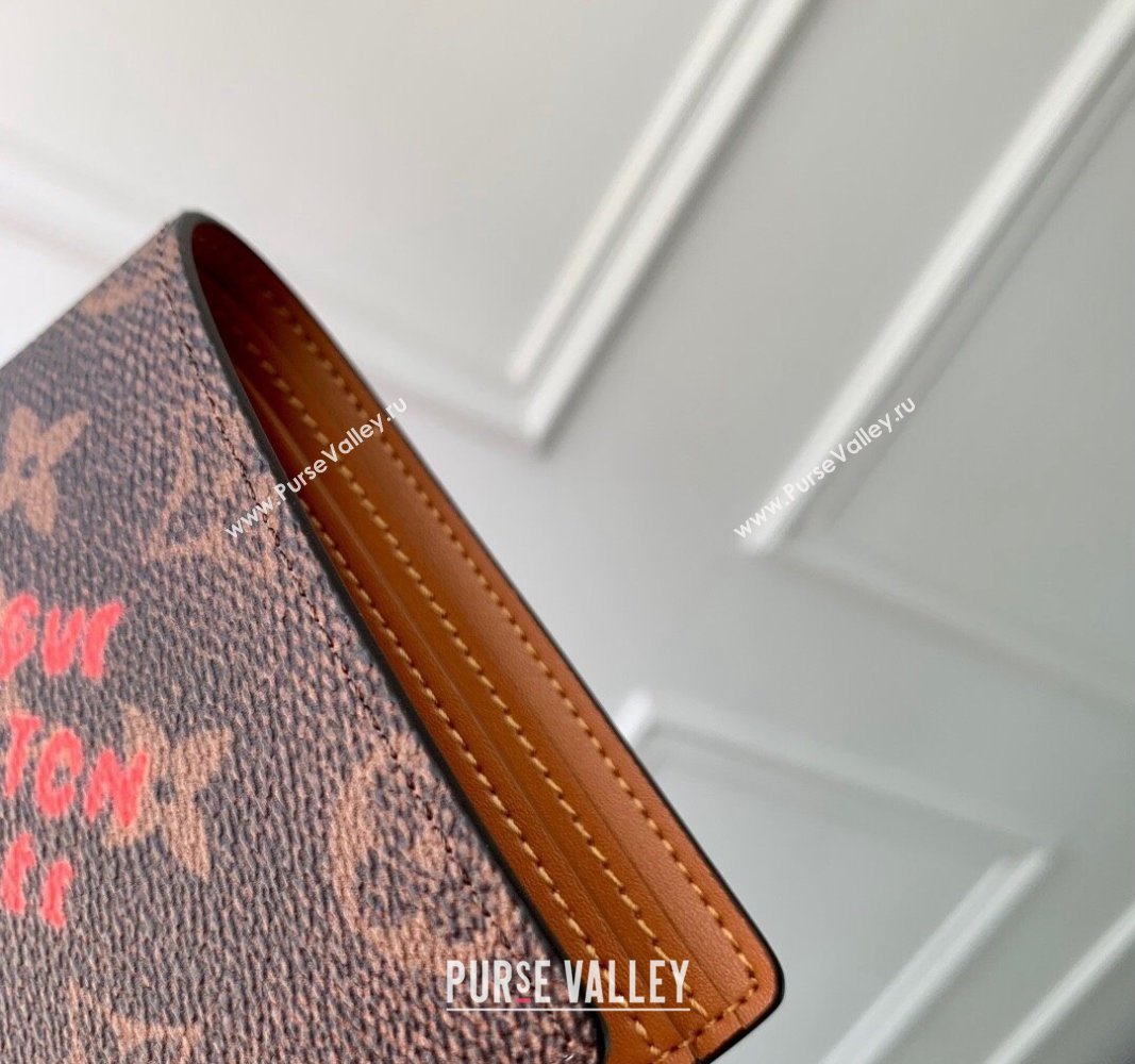 Louis Vuitton Multiple Wallet in Monogram Dust Canvas with Red Signature M11716 2024 (KI-240717017)