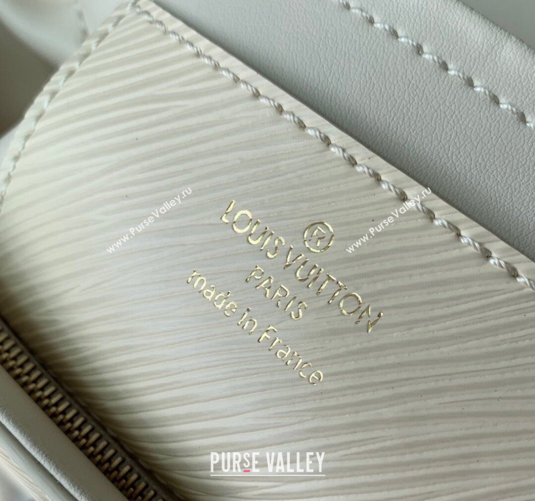 Louis Vuitton Twist MM Bag in Epi Leather with Monogram Flower M24043 Quartz White 2024 (KI-240716068)