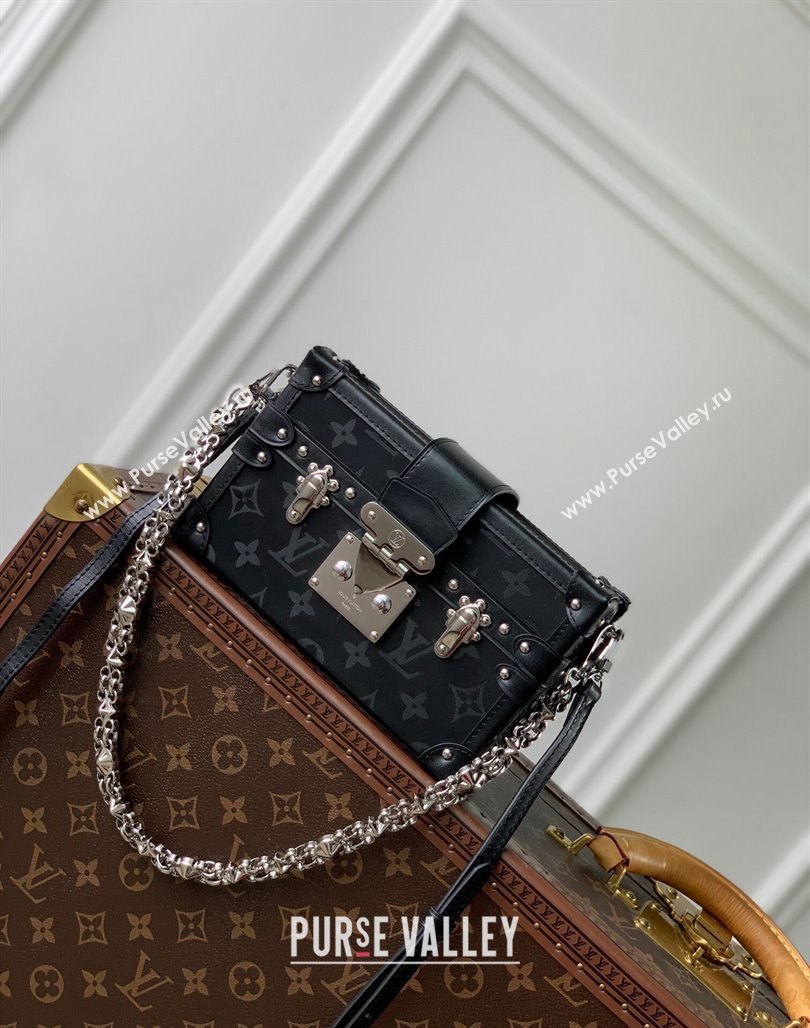 Louis Vuitton Petite Malle Bag in Black Calfskin M11324 2024 (KI-240717018)