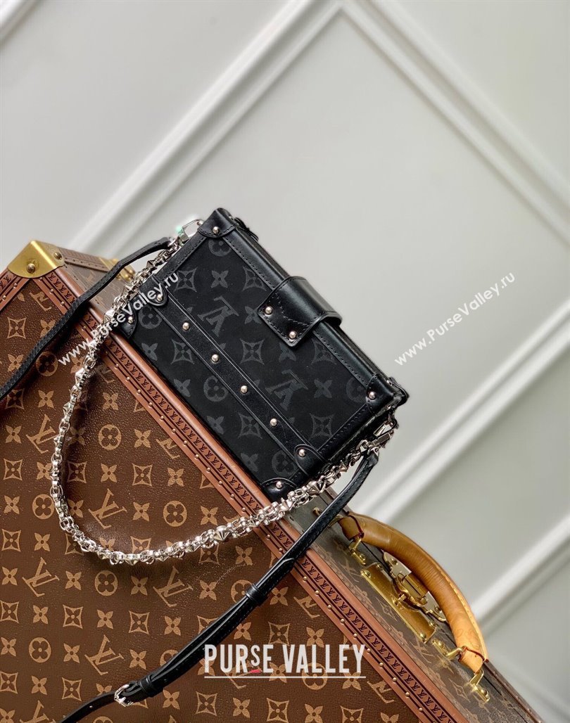 Louis Vuitton Petite Malle Bag in Black Calfskin M11324 2024 (KI-240717018)