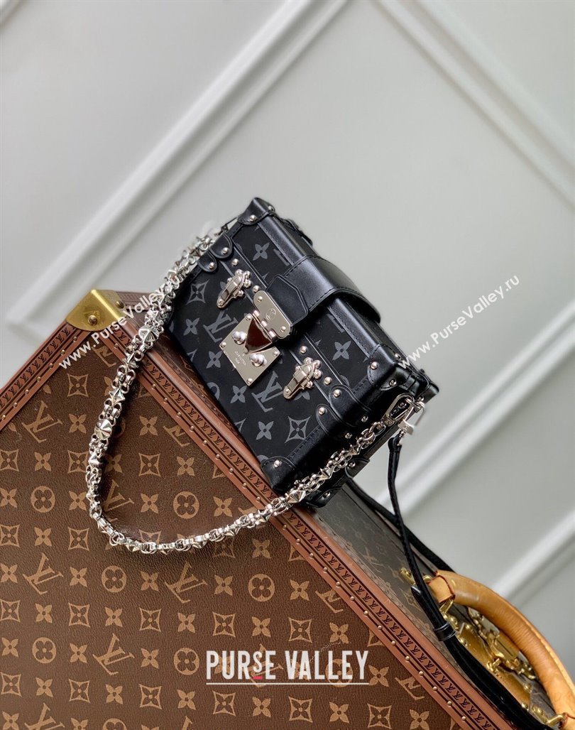 Louis Vuitton Petite Malle Bag in Black Calfskin M11324 2024 (KI-240717018)