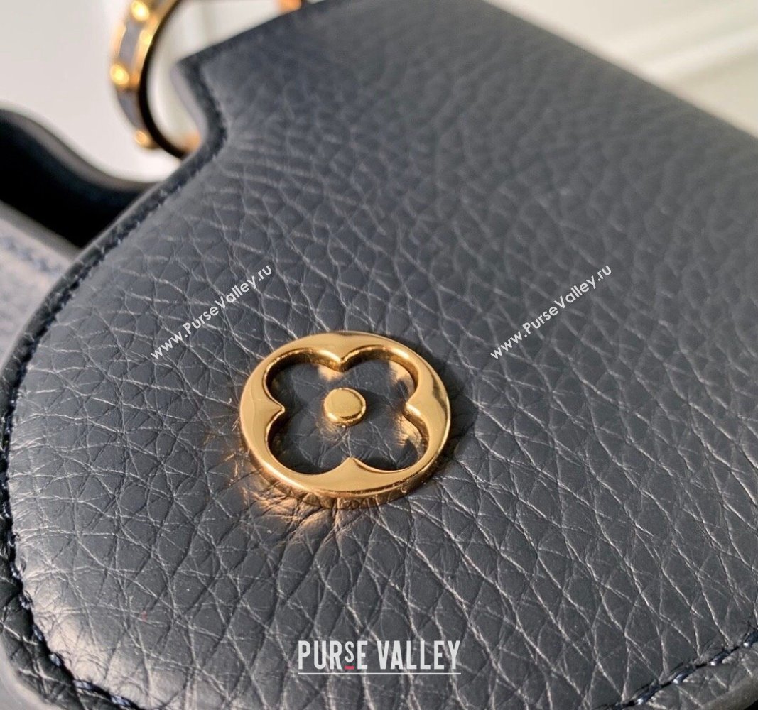 Louis Vuitton Capucines Mini Bag in Taurillon Leather M24683 Navy Blue 2024 (KI-240716072)