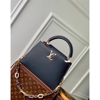 Louis Vuitton Capucines BB Bag in Taurillon Leather M25211 Navy Blue 2024 (KI-240716074)