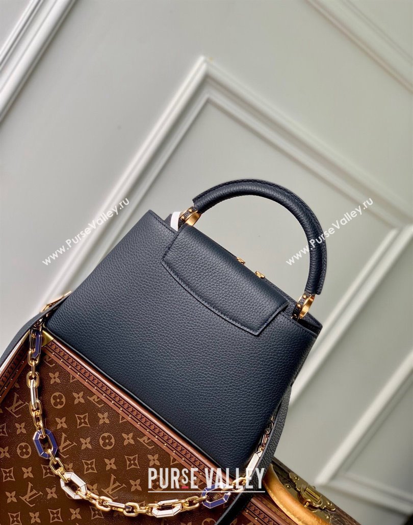 Louis Vuitton Capucines BB Bag in Taurillon Leather M25211 Navy Blue 2024 (KI-240716074)