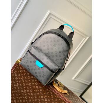 Louis Vuitton Discovery Backpack PM bag in Monogram Eclipse Reverse Canvas M11641 Turquoise Blue/Grey 2024 (KI-240716079)