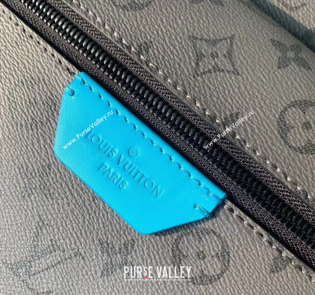 Louis Vuitton Discovery Backpack PM bag in Monogram Eclipse Reverse Canvas M11641 Turquoise Blue/Grey 2024 (KI-240716079)