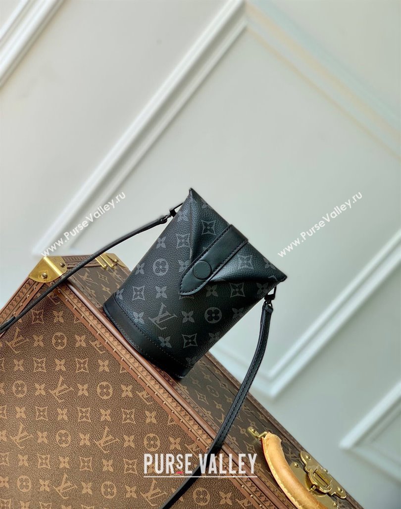 Louis Vuitton Envelope Pouch Mini Bag in Black Monogram Eclipse Canvas M11613 2024 (KI-240716082)