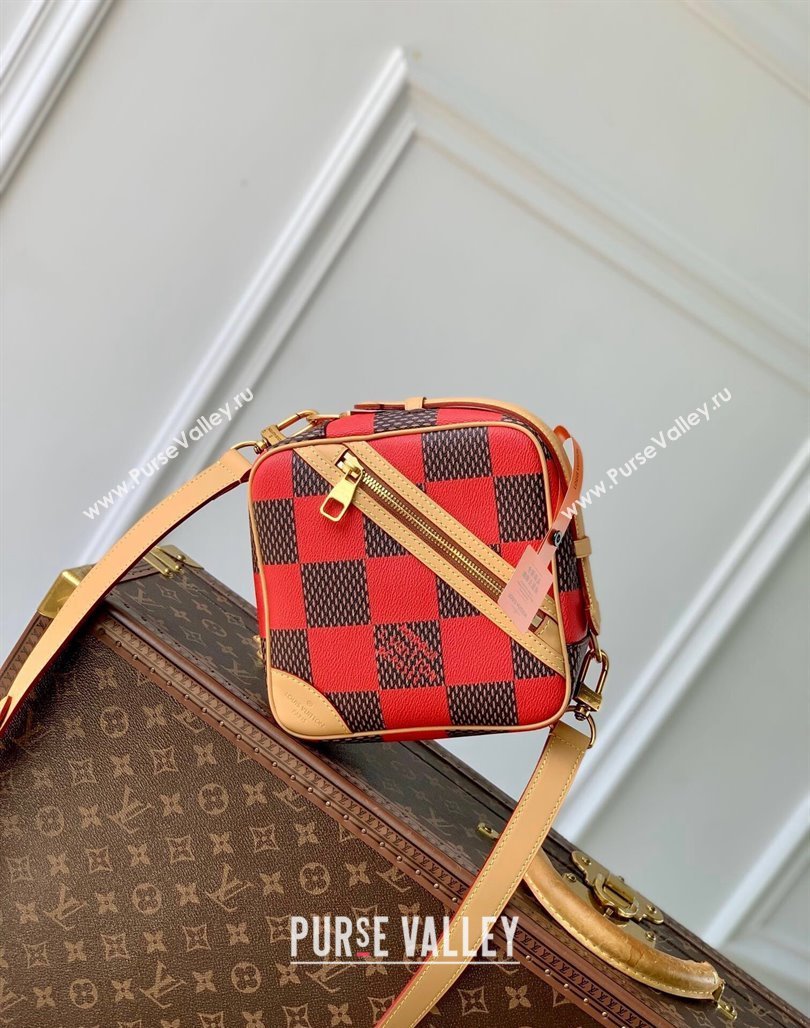 Louis Vuitton Mens Chess Messenger Crossbody bag in Damier Pop Canvas N40561 Red 2024 (KI-240716083)