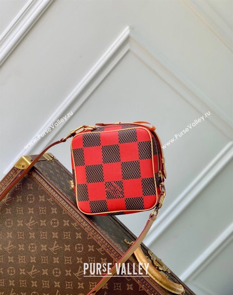 Louis Vuitton Mens Chess Messenger Crossbody bag in Damier Pop Canvas N40561 Red 2024 (KI-240716083)