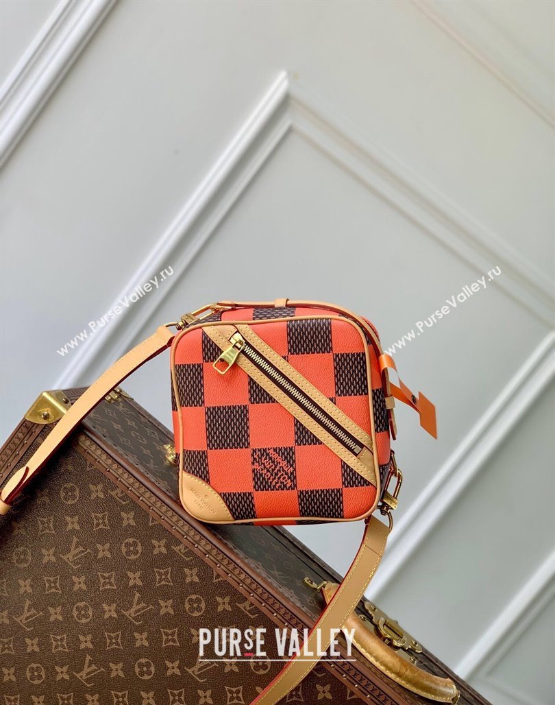 Louis Vuitton Mens Chess Messenger Crossbody bag in Damier Pop Canvas N40548 Orange 2024 (KI-240716085)