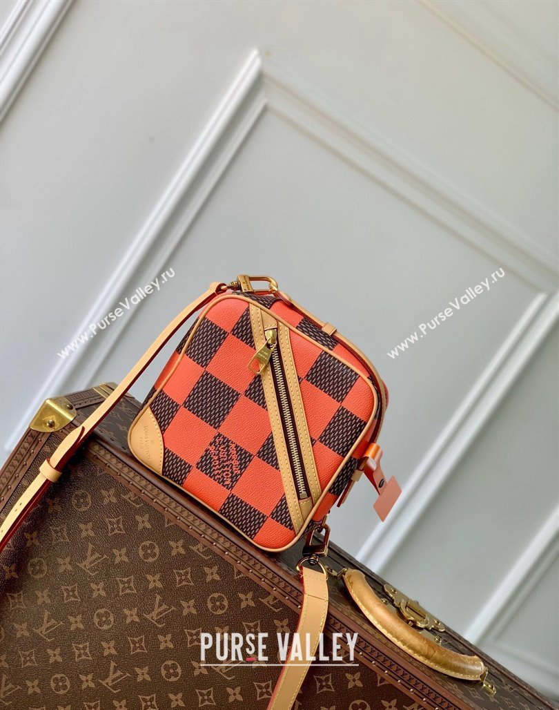 Louis Vuitton Mens Chess Messenger Crossbody bag in Damier Pop Canvas N40548 Orange 2024 (KI-240716085)