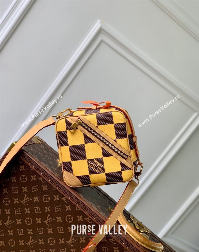 Louis Vuitton Mens Chess Messenger Crossbody bag in Damier Pop Canvas N40562 Yellow 2024 (KI-240716086)