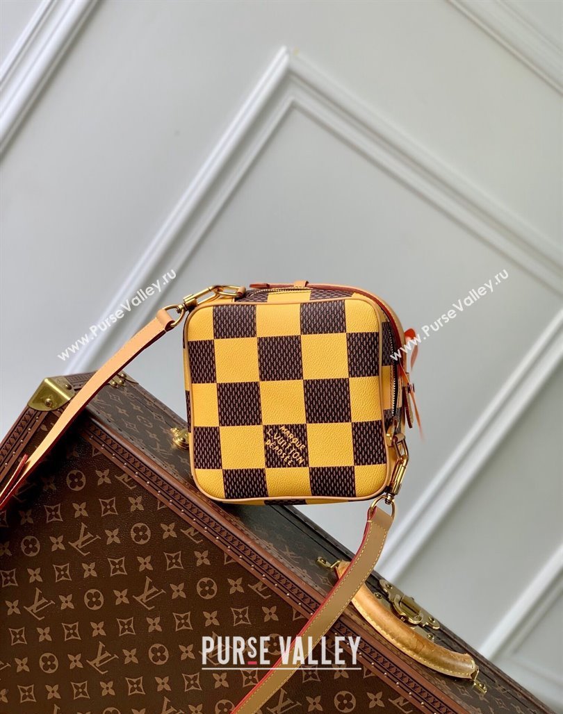 Louis Vuitton Mens Chess Messenger Crossbody bag in Damier Pop Canvas N40562 Yellow 2024 (KI-240716086)