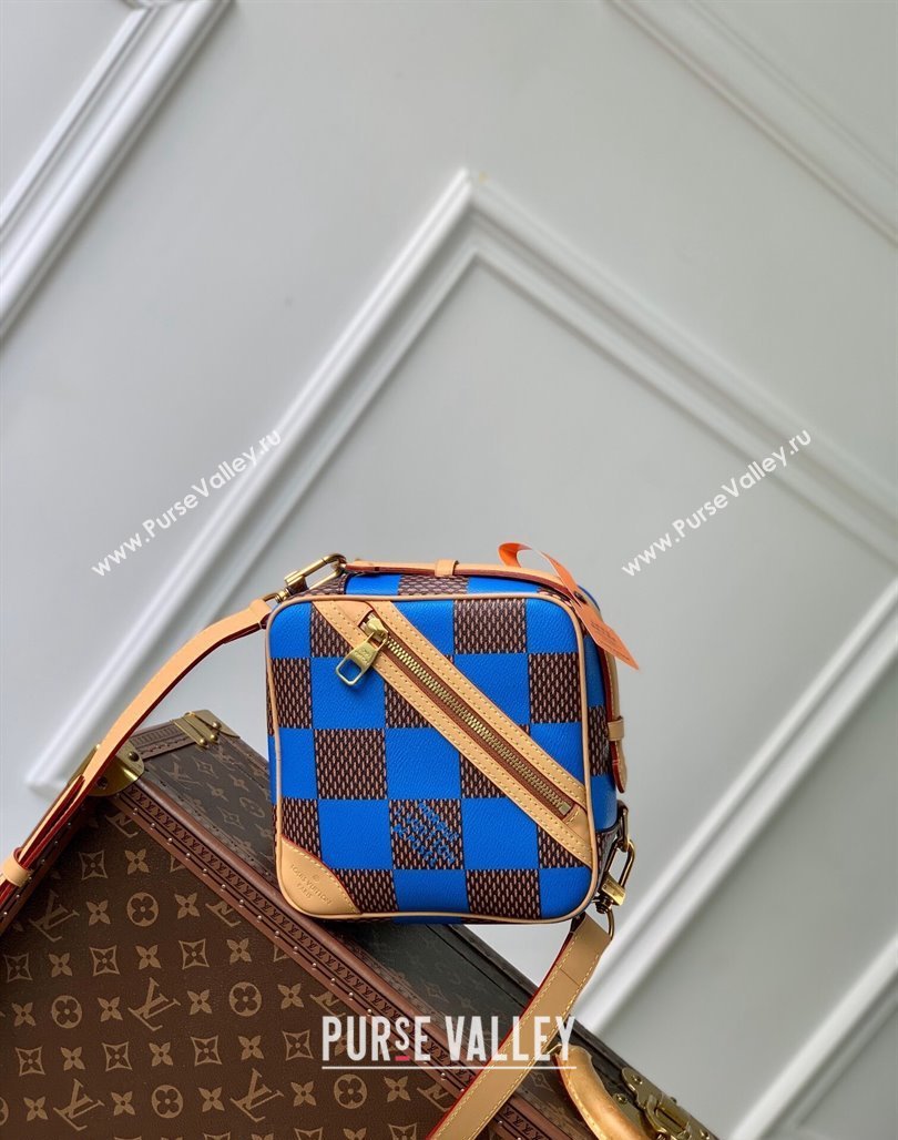 Louis Vuitton Mens Chess Messenger Crossbody bag in Damier Pop Canvas N40547 Blue 2024 (KI-240716087)