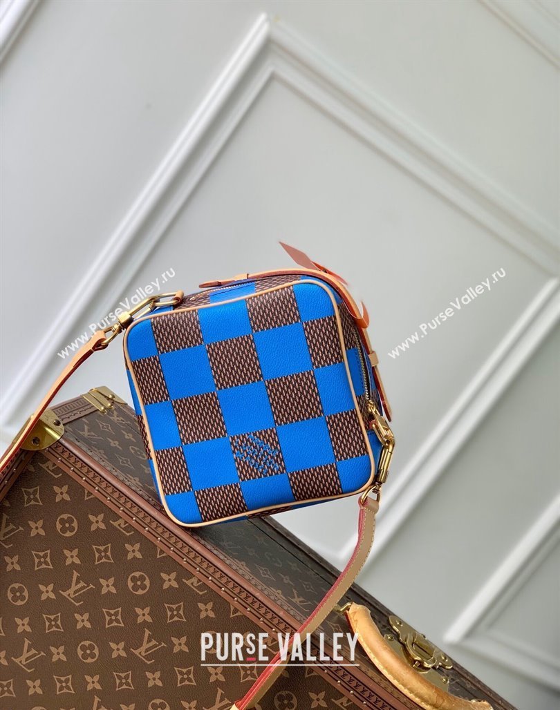 Louis Vuitton Mens Chess Messenger Crossbody bag in Damier Pop Canvas N40547 Blue 2024 (KI-240716087)