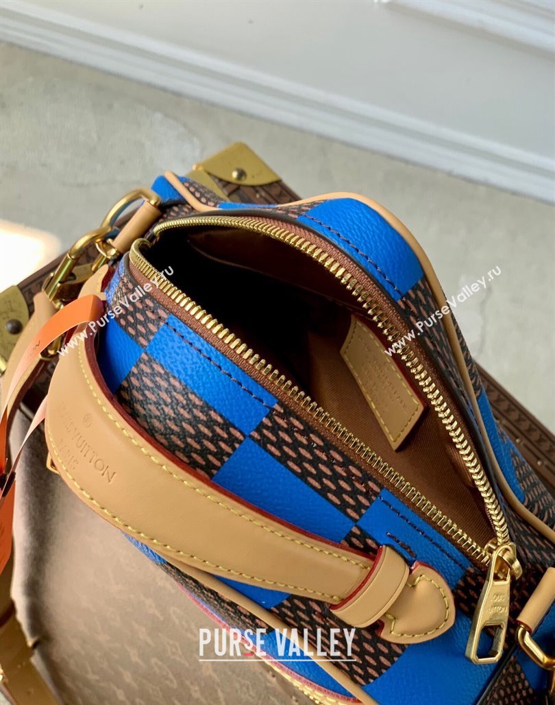 Louis Vuitton Mens Chess Messenger Crossbody bag in Damier Pop Canvas N40547 Blue 2024 (KI-240716087)