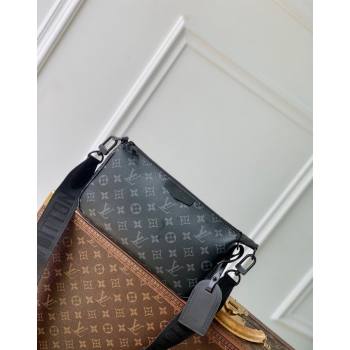 Louis Vuitton Mens Pochette Accessoire XL Bag in Black Monogram Eclipse Canvas 2024 M11741 (KI-240716088)