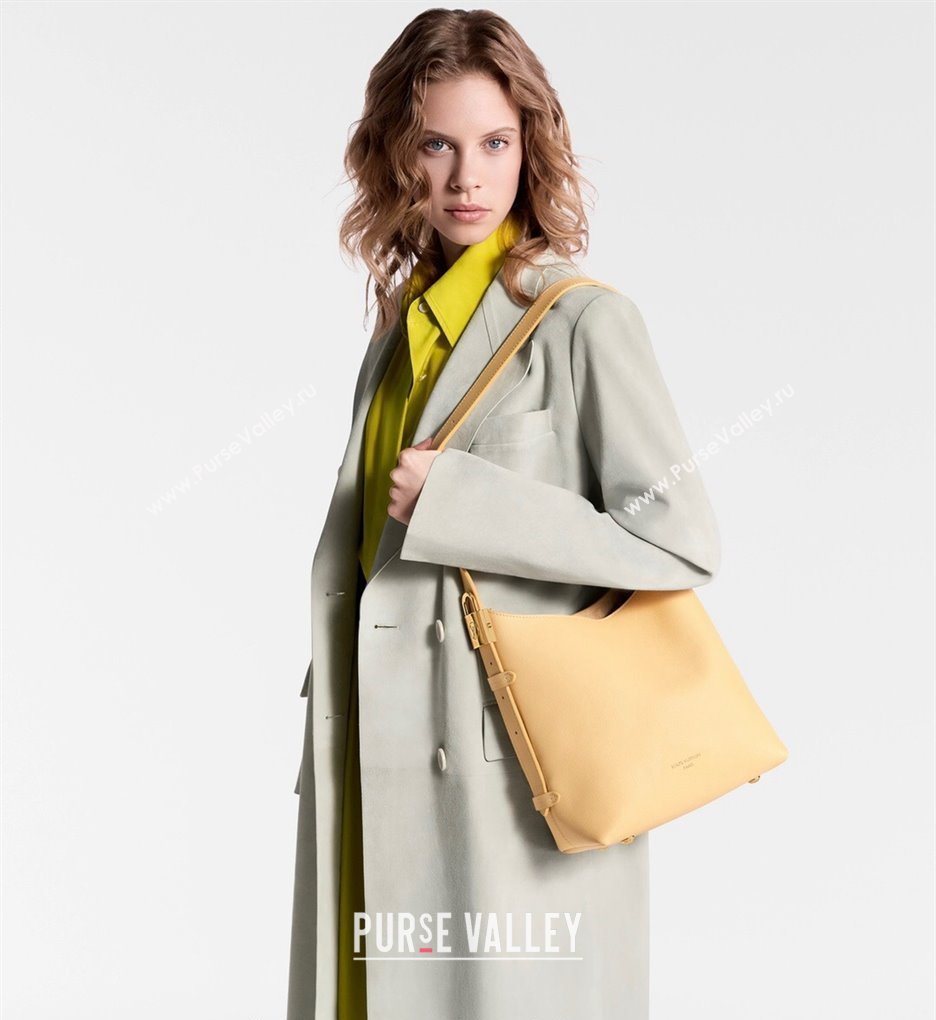 Louis Vuitton Low Key Hobo PM bag in Calfskin M25353 Yellow 2024 (KI-240716090)