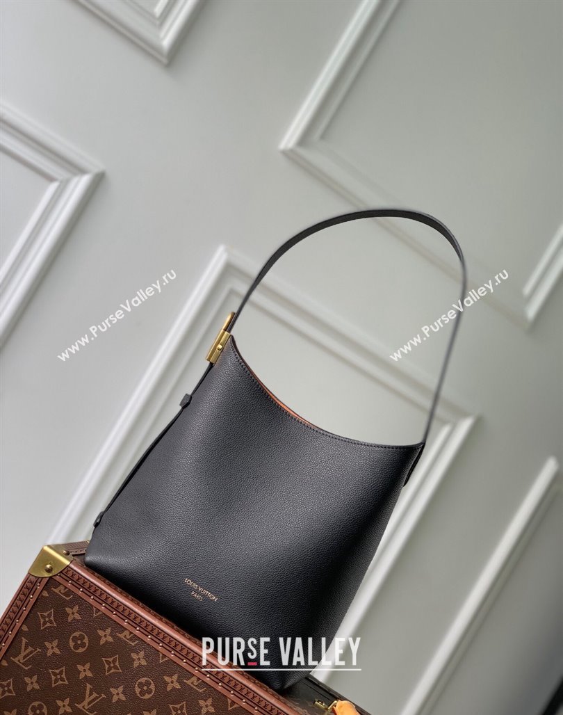 Louis Vuitton Low Key Hobo PM bag in Calfskin M25352 Black 2024 (KI-240716091)